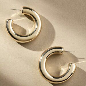 Anthropologie Large Tube Hoop Earrings NWT ANTHRO